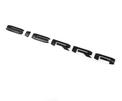 Image of 4PCS Gloss Black AT4 Emblem Sierra Letters Compatible with 2019-2024 Sierra 1500 (Gloss Black)