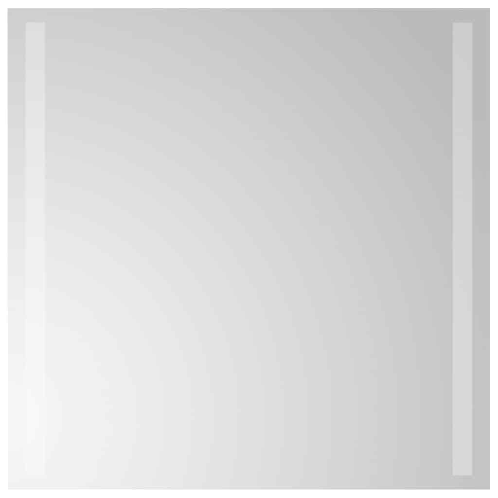 KGHFDVB IP65 Waterproof Wall Mounted LED Bathroom Mirror 50x50 cm with USB Interface and Hooks for Easy Installation