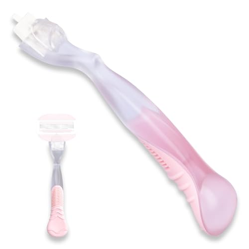 Replacement Handle Compatible with Gillette Venus, Comfort Glide Razor Handle Non-slip Ergonomic Handles for Women (Pink)