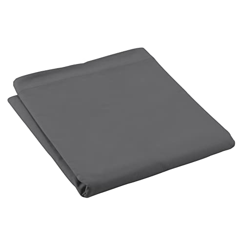 douceur d'intérieur, Flat Sheet (180 x 290 cm) Percaline Anthracite, Cotton Percale, Charcoal - Image 2