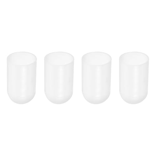 Image of uxcell 4Pcs Silicone End Caps, 30mm(1-3 /16 inch) ID 38mm(1-1 /2 inch) Height Round Rubber Elastic Screw Thread Protectors Flexible Screw Bolt Covers Caps for Metal Tube Rod Bolt, Clear