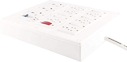 Image of Heavy Duty PVC Extension Board (5 Switches,9 Sockets,1 Indicator,1 MCB Tripper) (4 Metres)