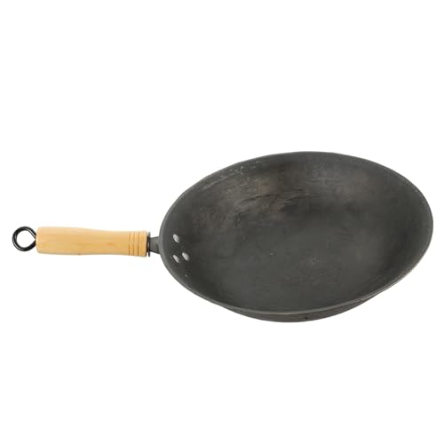 Wok tradicional chino para cocina con fondo plano miniatura 1