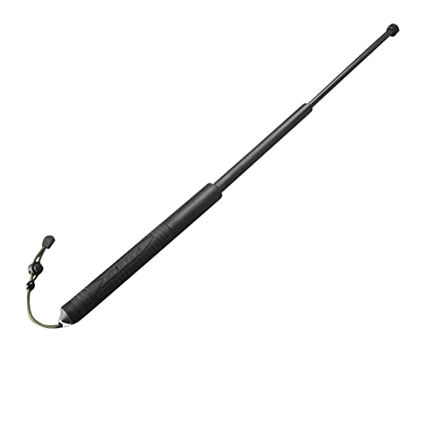 BOSSETY Teleskopschlagstock, 545 /640 mm Schwarz Schlagstock Ausziehbar | 300g Leicht | Rutschfester Griff | Kompakt & Faltbar | Selbstverteidigung & Camping, Trekking, Outdoor (L(64cm) - 2)