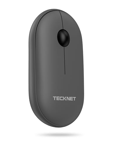 TECKNET Bluetooth Maus, Maus Kabellos (DREI Modi: BT 5.0/3.0 + 2.4G), Optische Leise Funkmaus mit USB-A-Empfänger, Easy-Switch für Laptop PC Computer, Mac OS, Android, Windows, Grau TECKNET Bluetooth Maus, Maus Kabellos (DREI Modi: BT 5.0/3.0 + 2.4G), Optische Leise Funkmaus mit USB-A-Empfänger, Easy-Switch für Laptop PC Computer, Mac OS, Android, Windows, Grau