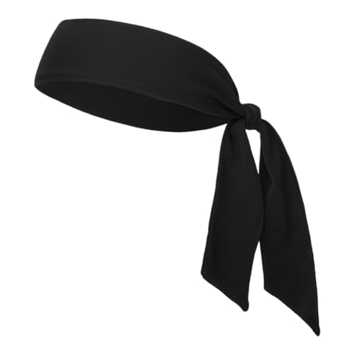 GOGO Banda de ala Ancha Elástica Cinta Pelo Deporte Diadema Deportiva Unisex Asccesorios Pelo Deportivas Headband Negro para Baloncesto, Correr, Yoga