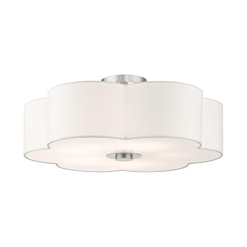 Livex Lighting 5 Light Brushed Nickel Semi Flush, 22 x 22 x 9 by Livex - Image 5