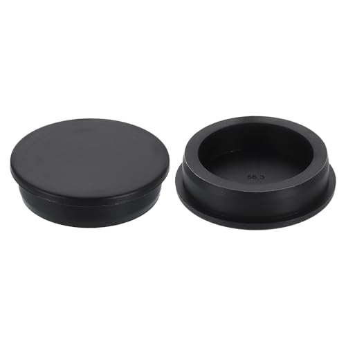 Image of uxcell 2Pcs Silicone Hole Plug, Waterproof Round Rubber Stoppers Bottle Seal Plugs Tube Pipe End Caps for 55mm /2.17 inch Hole for Bathtub Bottle, Black