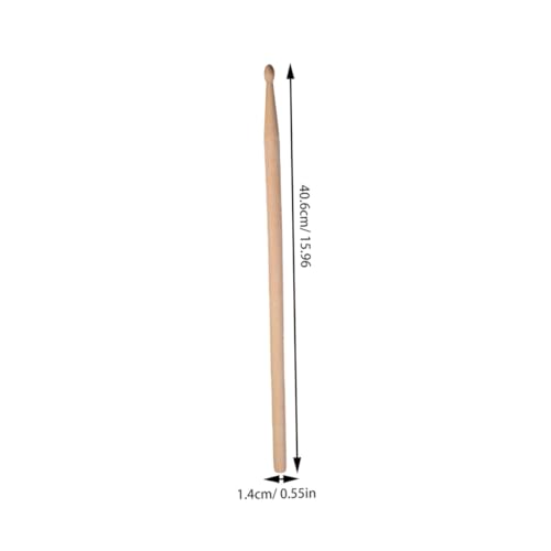 TOYANDONA 2 juegos de baquetas de madera de arce 5A, 6 pares con bolsa de terciopelo negro para principiantes y adultos, para práctica en baterías electrónicas y acústicas miniatura 2