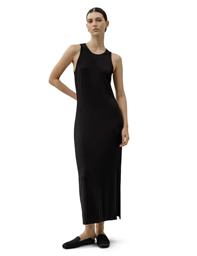 LilySilk Damen Seide Breeze Jersey Maxikleid Ärmelloses Crewneck Slim Maxi Tank Kleid Für Casual Kleider Sommer Wickelkleid Maxikleider Lang Elegant...