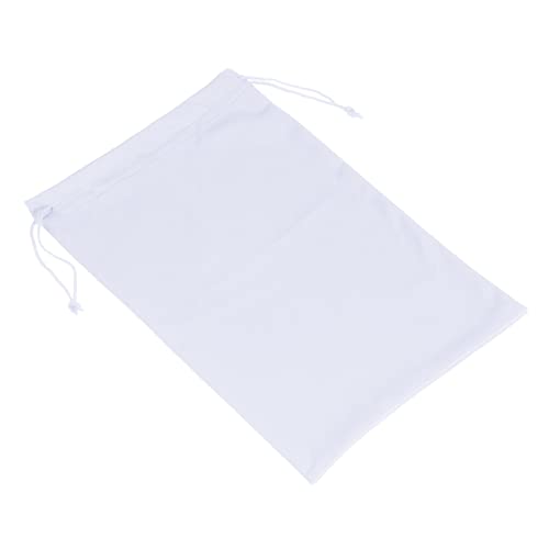 Bolsa para óculos de esqui, 18 cm x 27 cm, capa de microfibra para óculos de neve, capa macia de armazenamento, bolsa com cordão para óculos de sol, óculos, lentes de câmera, branca