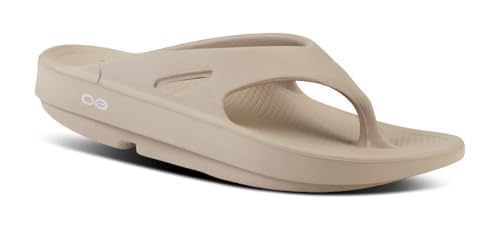 OOFOS OOriginal Sport Recovery Sandal - Womens and Mens (Beige Nomad US Footwear Size System Adult Women Numeric Medium 13)