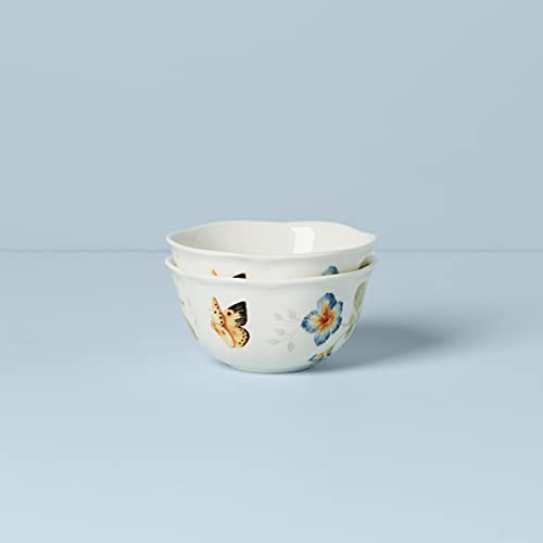 Lenox 890914 Butterfly Meadow 2-Piece Porcelain Dessert Bowl Set, Blue, 4.75" #TOP2