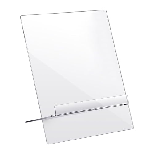 Bokställ i akryl | justerbar köksbokhylla, recepthållare, för hem kök, bänkskiva, skola, museum, arbete, familj