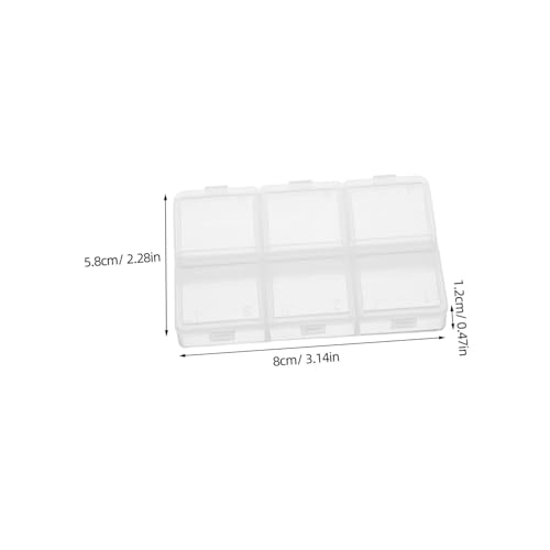 Tofficu Boîte de Rangement Compartimentée en Plastique 10 Pièces, 6 Cases – vue 2