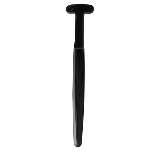 PACKOVE 2Pcs Charcoal Brush Ergonomic Scraper for Deep Oral Care Black Removes Debris Bad Breath Comfortable Grip Design
