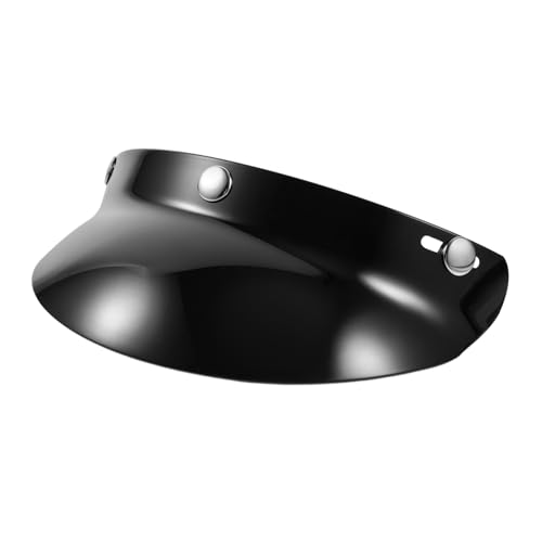 Visière pour casque contre la pluie et le soleil noir brillant amovible