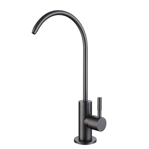 Robinet d'évier en acier inoxydable au design gris froid épuré
