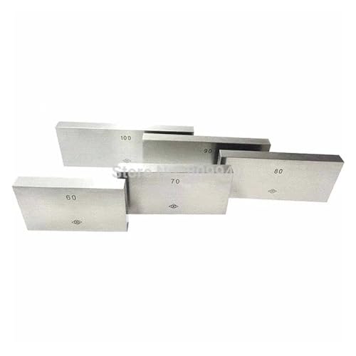Precision Gage Block Set - 10mm, 20mm, 30mm, 40mm, 50mm, 100mm Steel Calibration Gauge for Micrometer, Vernier Caliper & Square Measurement Tools