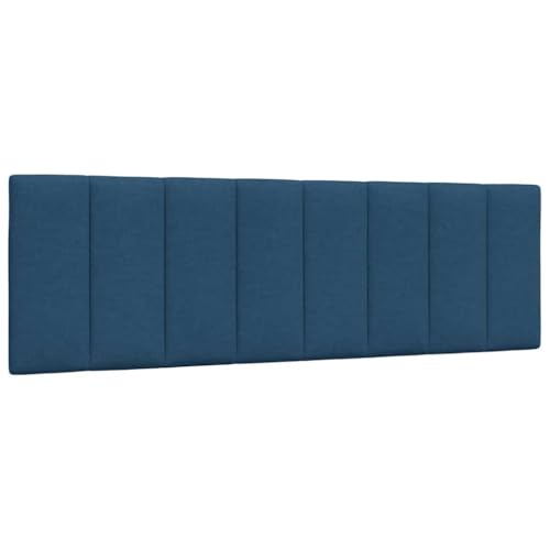 vidaXL Cuscino Testiera Blu 160 cm in Tessuto
