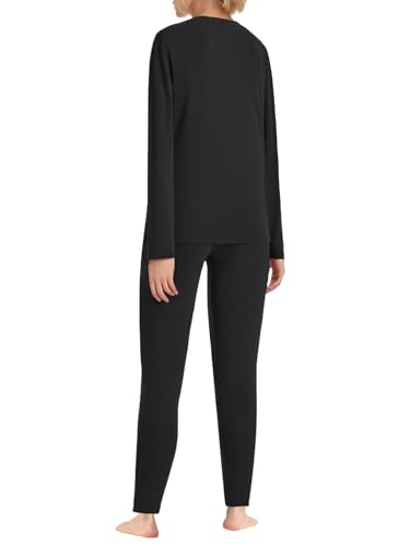 Latuza Women's Petite Thermal Underwear Set Fleece Lined Long Johns2