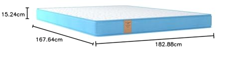 Image of Springwel Easy PureOrtho Balance Pro 6 inch Queen Size Mattress | 3 Zone Orthopedic Layer |Biorytmic Knitted Premium Fabric | Pure Orthopedic Mattresses| Anti Skid Fabric (Size- 72x66x6 inches)