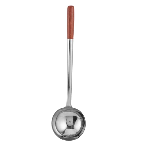 Cucharón de acero inoxidable con mango largo de madera para sauna 2