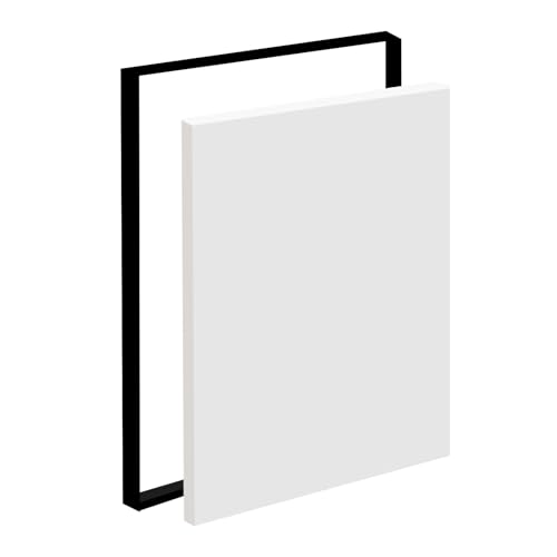 BTSAE Schattenfugenrahmen 50x70 cm Aluminium Rahmen für Leinwand Ohne Bohren Montage Leicht abnehmbar für Motivwechsel Schwarz Bilderrahmen für Leinwand/Keilrahmen (Schwarz 50 x 70 cm)