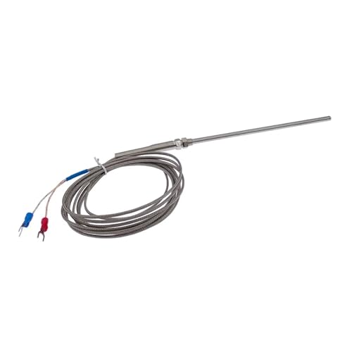 Sensor de termopar tipo K de acero inoxidable y sonda 150mm con cable 4m para alta temperatura 5