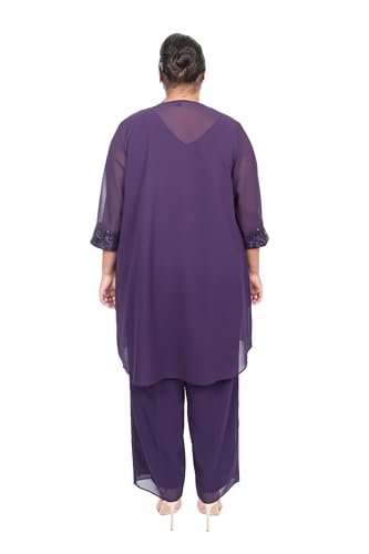 Image of Le Bos Womens Le Bos 3 Piece Classic Fit Elegant Social Pant Set