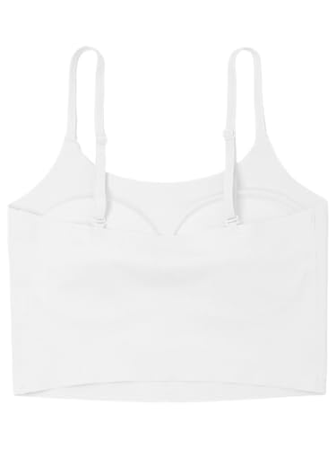 Cropped Tank Tops Spaghetti Strap Crop Top Seamless Built-in Chest Pads Vest Sports Crop Cami for Teen Girls4