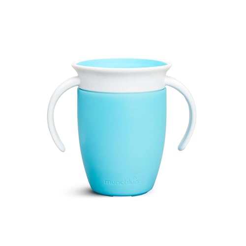 Image of Munchkin Miracle Drip Cup 360 with Handles and Lid 200 ml - Blue