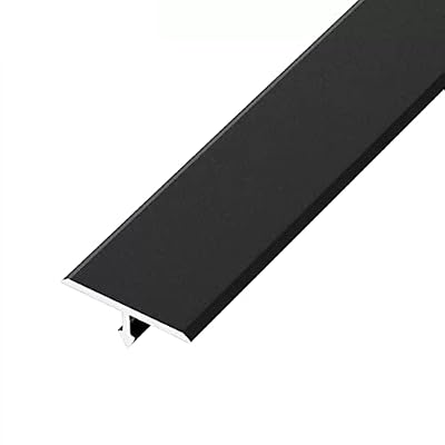Floor Transition Strip Door Kitchen Bedroom, Heavy Duty T-Moulding Floor Transition Strip,Aluminum Edge Trim Strips for Laminate Flooring for Indoor and Outdoor Uneven Floors (Color : Deep Coffee, S