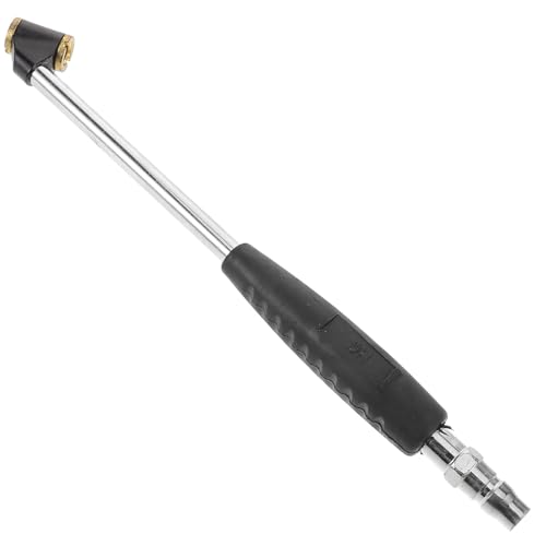 RUNROTOO Boquilla de Inflado para Mandril de Aire Recto, Accesorio para Neumáticos de Coche y Camión, Doble Cabezal, Aleación Resistente y Caucho, Uso Portátil para Inflado en Viajes y