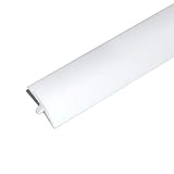 Edge Supply White 3/4 in x 12 Ft Center Barb Tee Moulding T Molding Hobbyist Pack, Small Projects,...