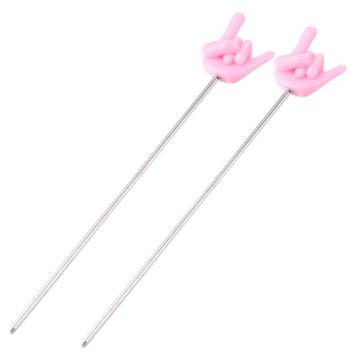 2Pcs Cake Testers Reusable Baking Test Needles for Cake Bread Muffin Biscuit and Baking Tool with Palm Pattern