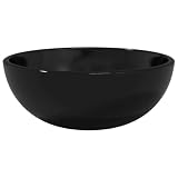 Lavandino in Vetro Temperato Nero 30x12 cm per Bagno