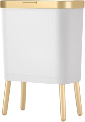 WNRJ15L大容量ごみ箱 床置き型脚付き フタ付き密閉消臭設計 ごみばこ・屑入れ・ダストボックス 組立簡単取り外し可能 省スペースコンパクト リビング・トイレ・オフィス・キッチン多用途使用