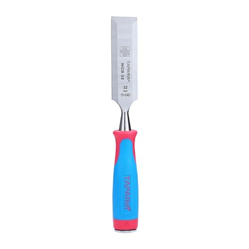 Taparia WCB32 Steel (32mm) Bevelled Edge Chisel (Blue and Silver)