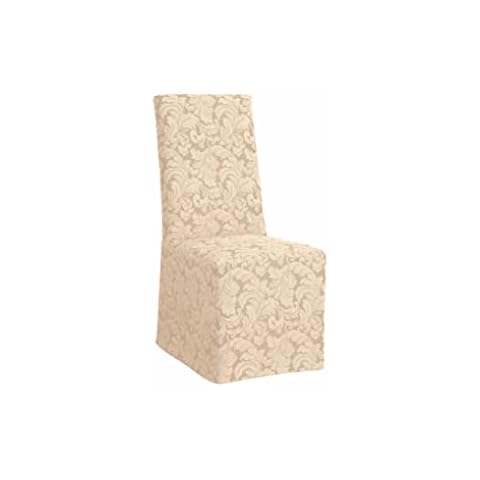 SureFit Scroll Long Dining Chair Slipcover Cover