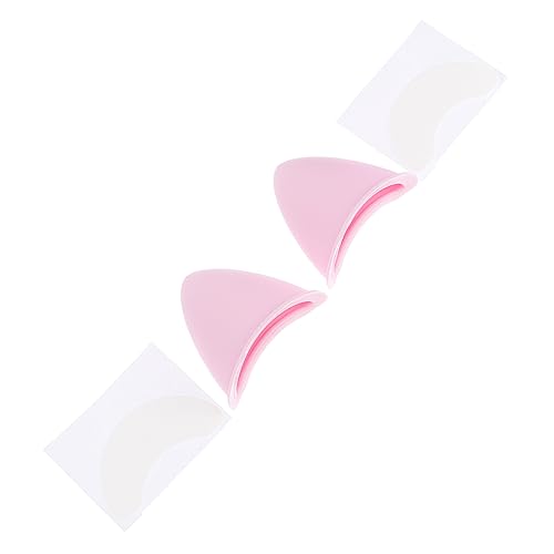 Toddmomy-2-Stueck-Helmdekoration-Fahrradaufkleber-Fahrradhelm-Fuer-Maenner-Fahrradzubehoer-Fuer-Maenner-Gummihelm-Katzenohren-Helmdekoration-Aufkleber-Katzenohren-Fuer-Helme-Tpu-Rosa