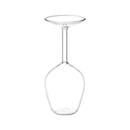 Generisch Copa de vino invertida moderna, 400 ml, color rojo, elegante, para bebidas calientes y frías, regalo creativo para mujeres, cumpleaños, día de San Valentín, Navidad, bar en casa, celebración