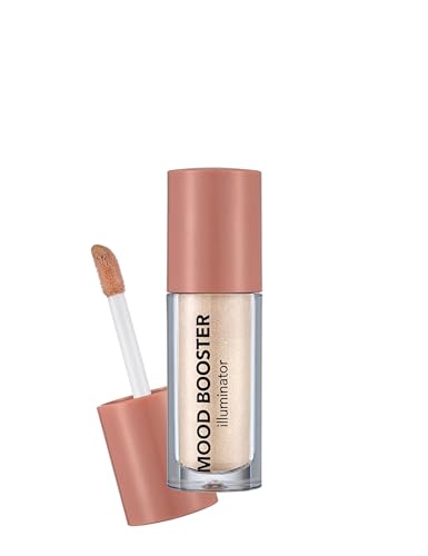 Flormar Mood Booster Illuminator – Iluminador Líquido con Textura Ligera y Acabado Modulable – Brillo Natural y Radiante – Aplicador Preciso – Maquillaje Mujer Iluminador Profesional, 002 Sun Goddess