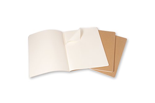 Moleskine Cahier Journal, Soft Cover, Xxl (8.5" X 11") Plain/Blank, Kraft Brown, 120 Pages (Set Of 3) #TOP1
