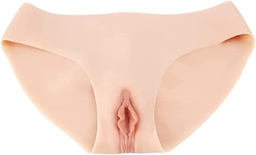 BINOT Silicone Brief Crossdresser Briefs Hidding Gaff Panty for Transgender Drag Queen,Ivory,Upgraded