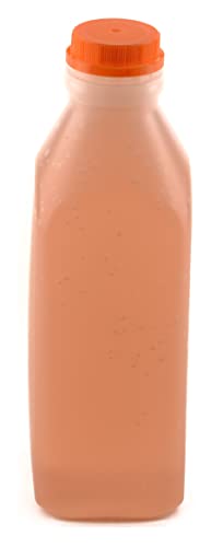 Empty Plastic Juice Bottles with Tamper Evident Caps 32 OZ - Smoothie Bottles - Ideal for Juices, Milk, Smoothies, Picnic's and even Meal Prep by EcoQuality Juice Containers (32 Ounce) (100)