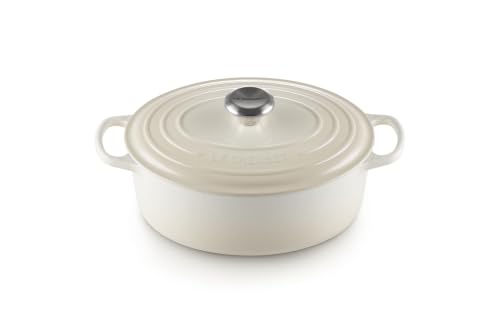 Le Creuset Signature Gusseisen-Bräter mit Deckel, Ø 27 cm, Oval, Für alle Herdarten und Induktion geeignet, Volumen: 4,1 l, 4,425 kg… – Ansicht 1
