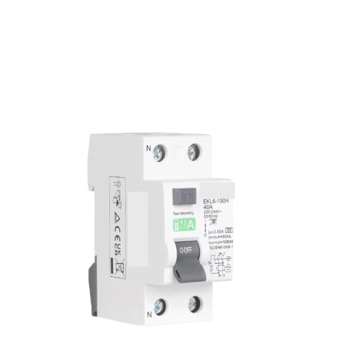 Disyuntor de corriente A tipo 2 polos 63A para cuadros electricos de vivienda