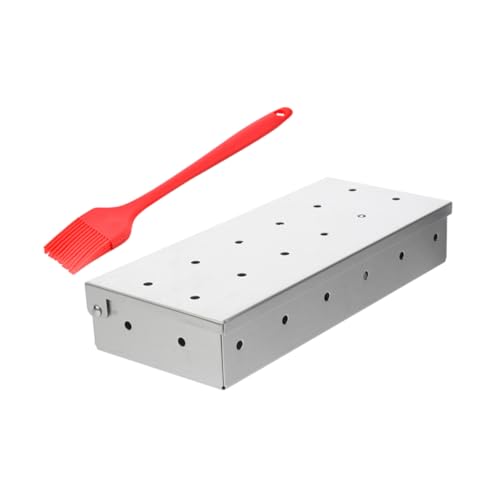 Toyvian Juego de Ahumador Inoxidable para Barbacoa 2 Piezas Accesorios para Parrilla para Cocinar al Aire Libre Fáciles de Limpiar y Usar