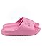 Barbie Womens Sliders | Ladies Pink Moulded Ridge Bottom Sandals | Fashion Doll Beachwear Summer Shoes | Slip-on Footwear